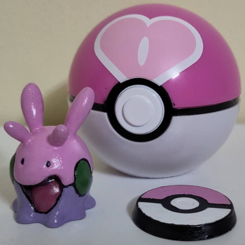 A goomy figuring with a love ball.
