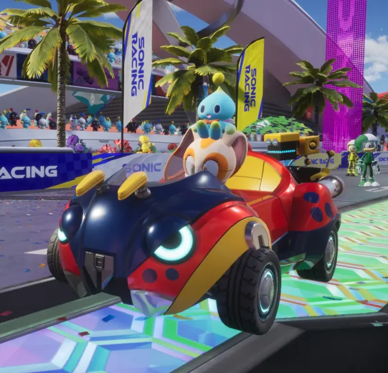 Cream in the motobug car with the correct colours this time.