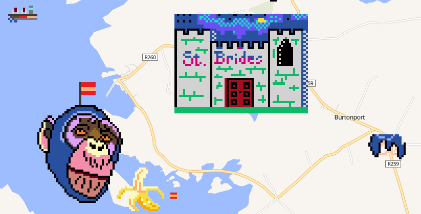 The Secret of St. Bride’s title screen in Burtonport.